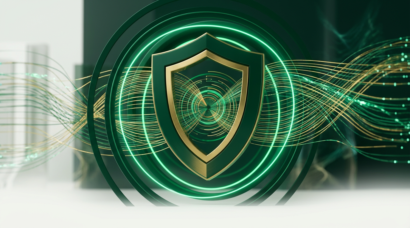 Representação visual de proteção de dados e segurança digital para fintechs.