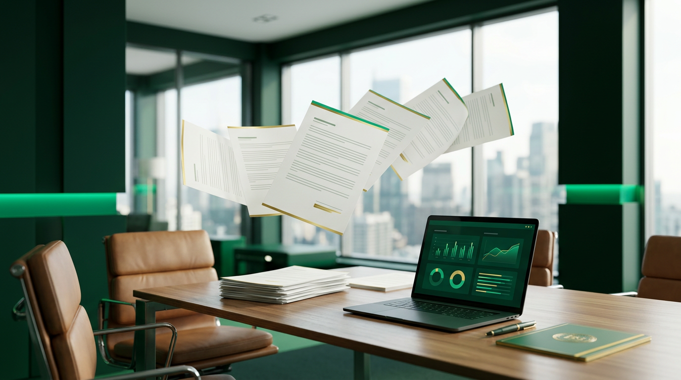Representação digital de dados sendo auditados e monitorados em tempo real, com elementos de segurança e compliance.