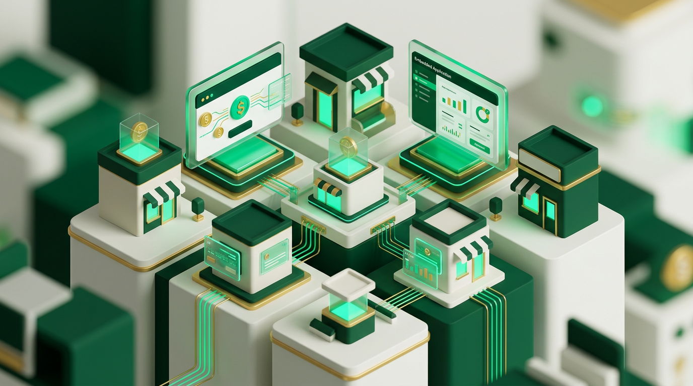 Integração de serviços financeiros em dispositivos digitais.