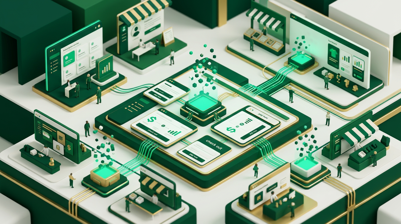 Integração estratégica de serviços financeiros digitais em plataformas de negócios.